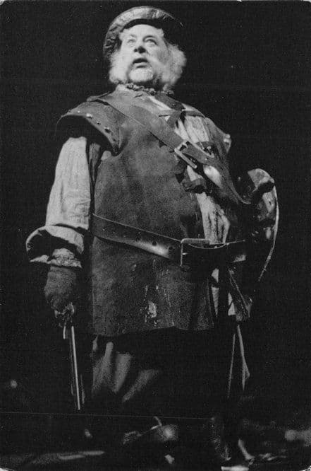 Paul Rogers as King Falstaff Shakespeare Stratford Theatre Old Postcard