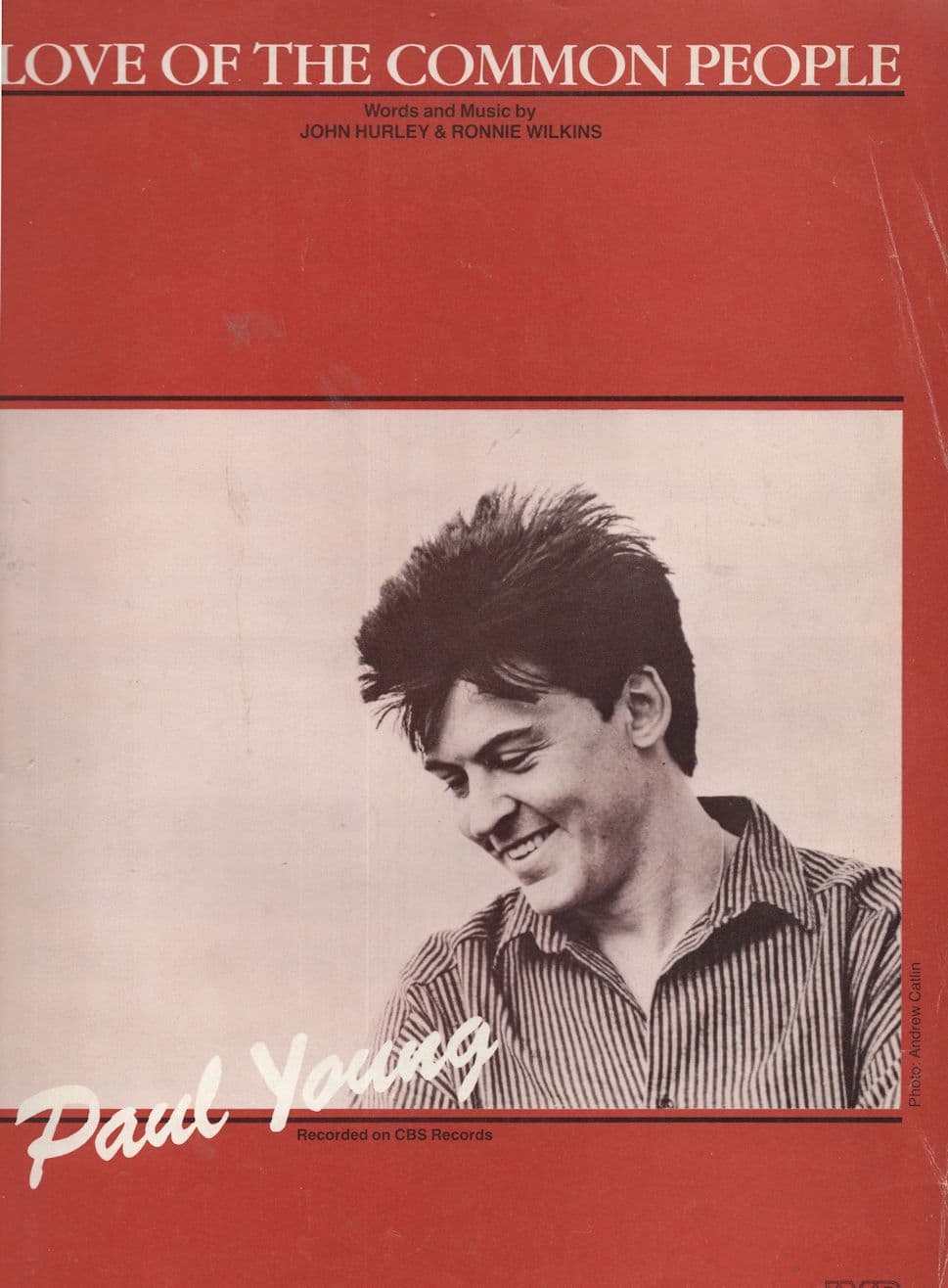 Paul Young Love Of The Common People XL UK Rare Sheet Music