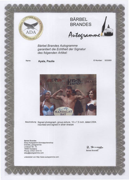Paulie Ayala 8x10 Boxing Bantamweight Hand Signed Photo & COA