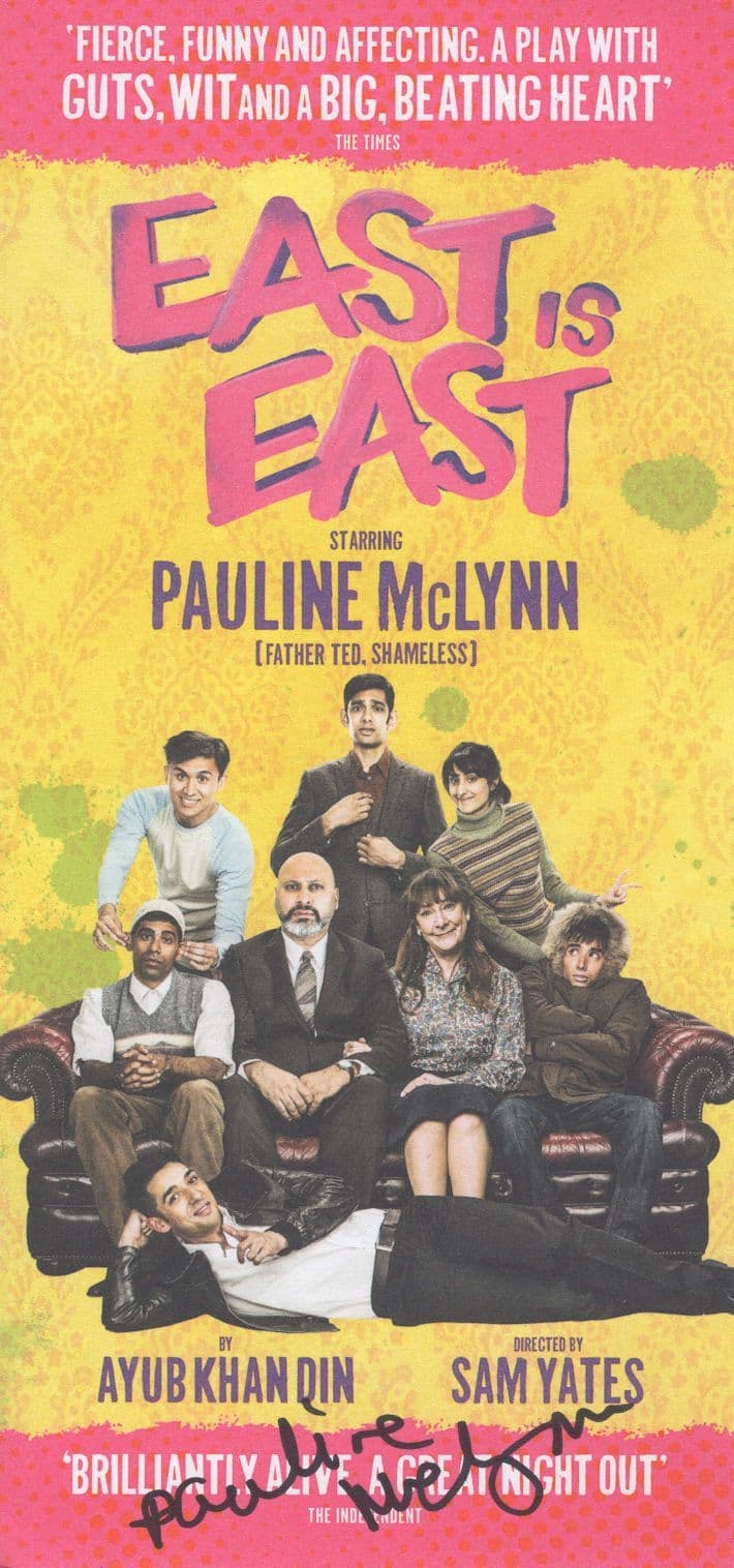Pauline McLynn of Father Ted East Is East Hand Signed Theatre Flyer