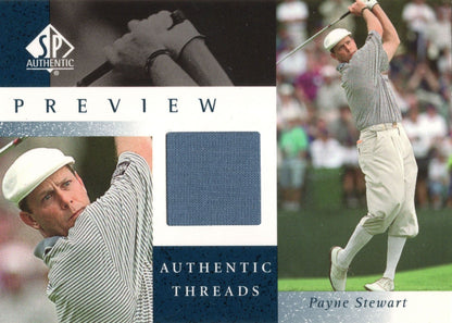 Payne Stewart 2001 Upper Deck Worn Shirt Golf Tour Rare Limited Threads Card