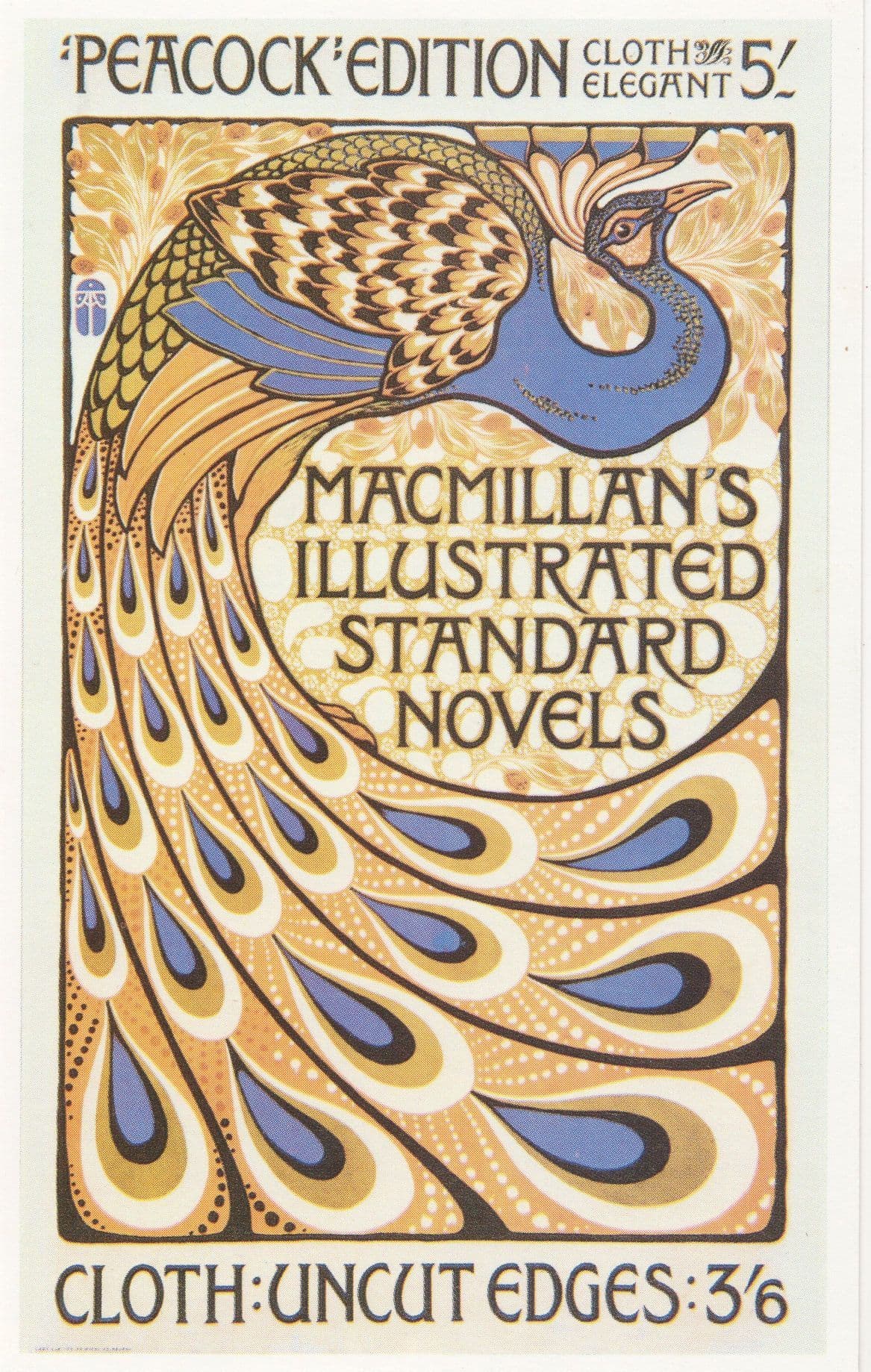 Peacock Book Macmillan Illustrated Standard Novels Advertising Postcard