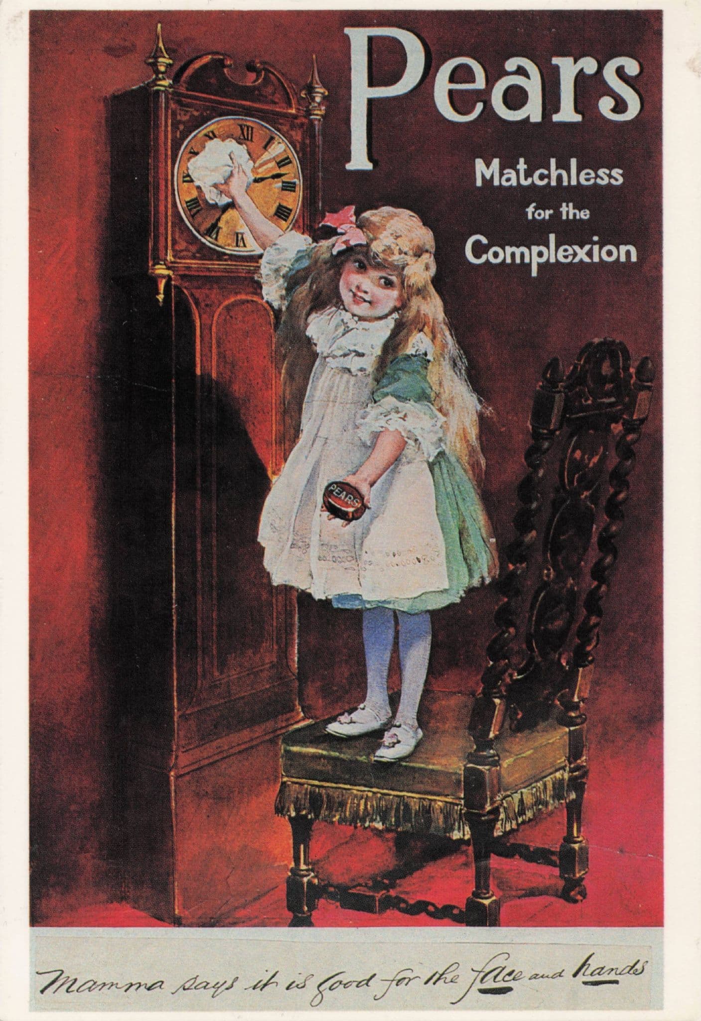 Pears Soap Matchless For The Complexion Advertising Poster Postcard