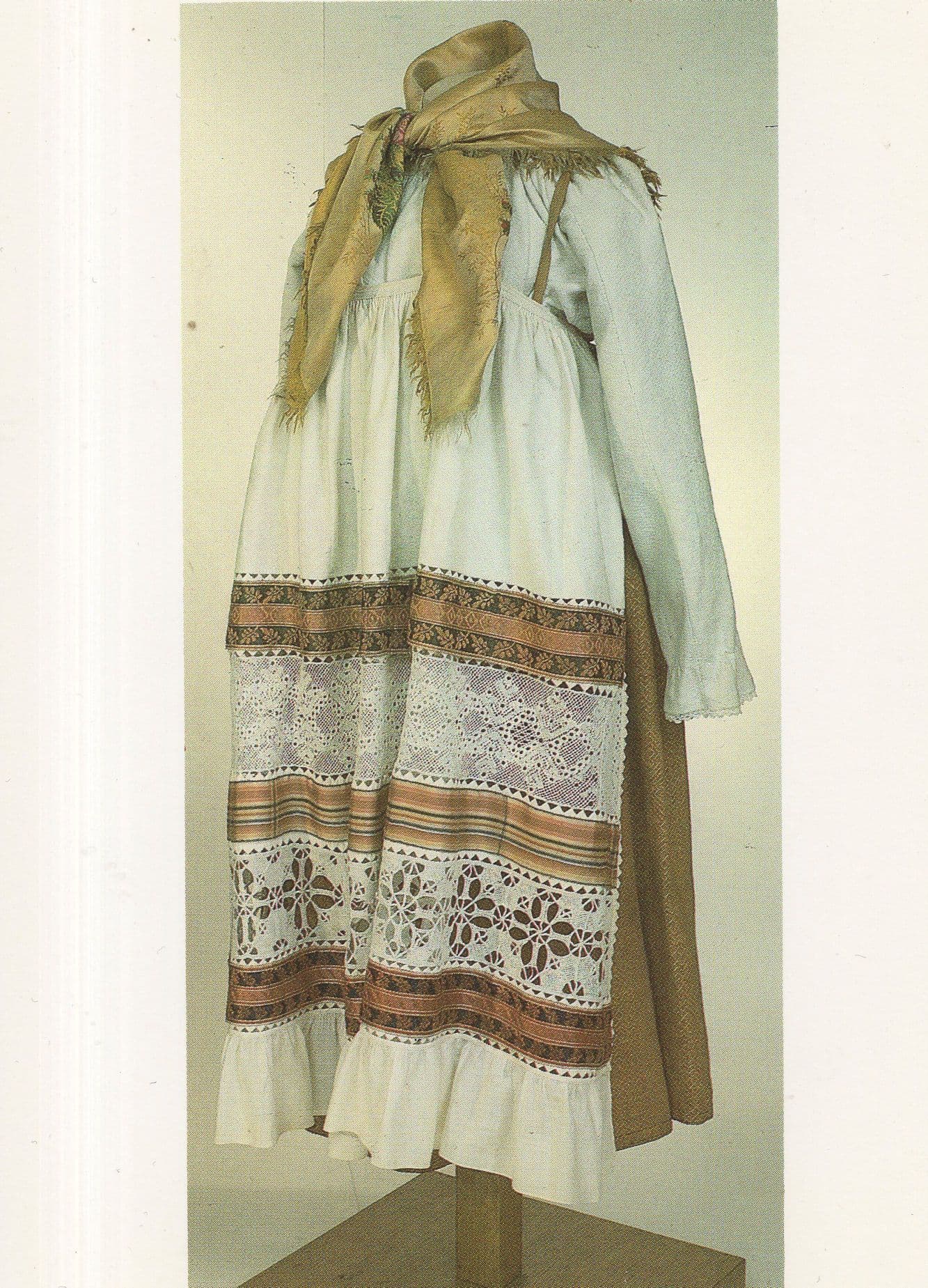 Peasant Womans Ladies Festive Costume Vologda Russia Province Postcard