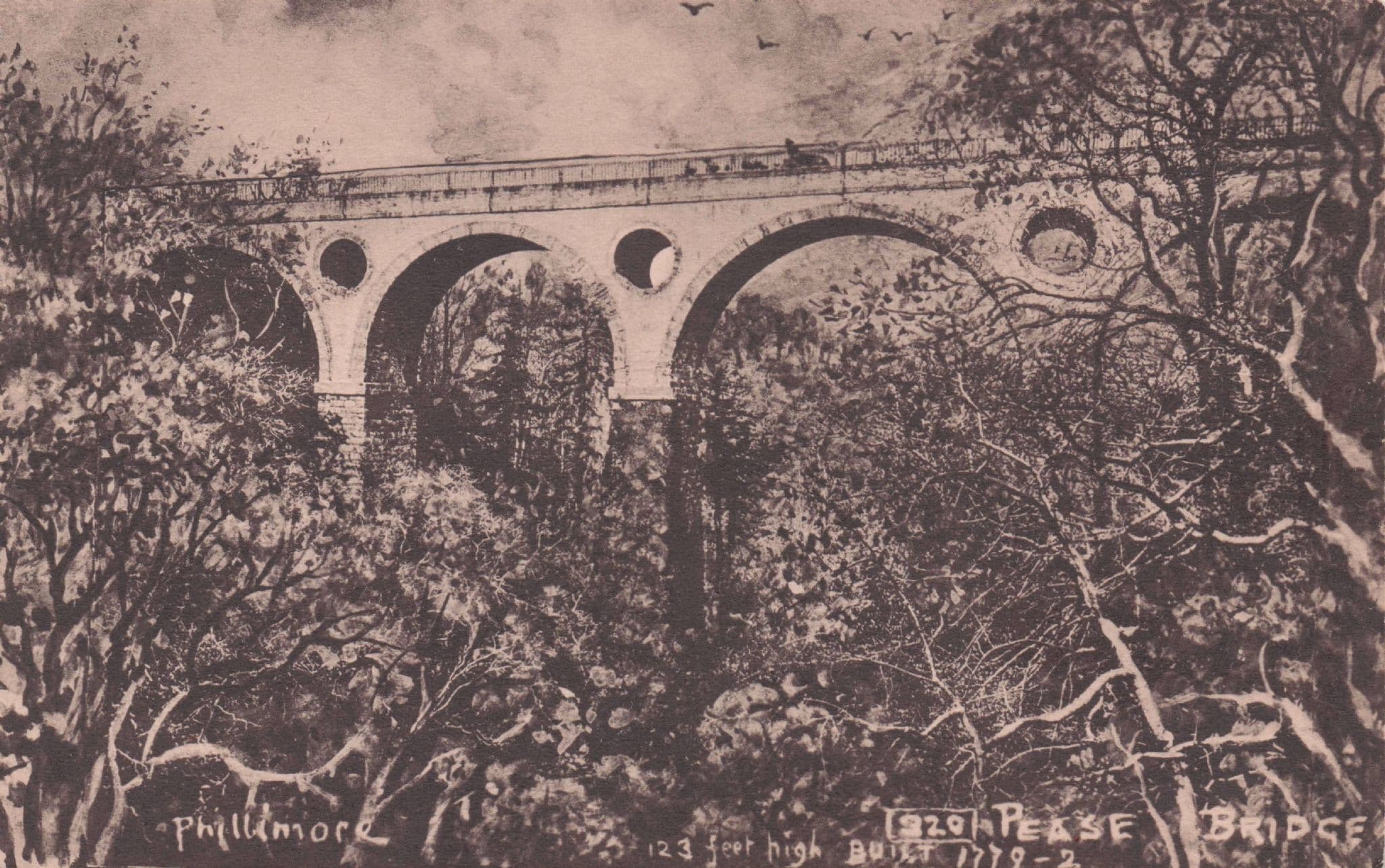 Pease Bridge Fort Erie Phillimore 1779 Construction Scottish Postcard