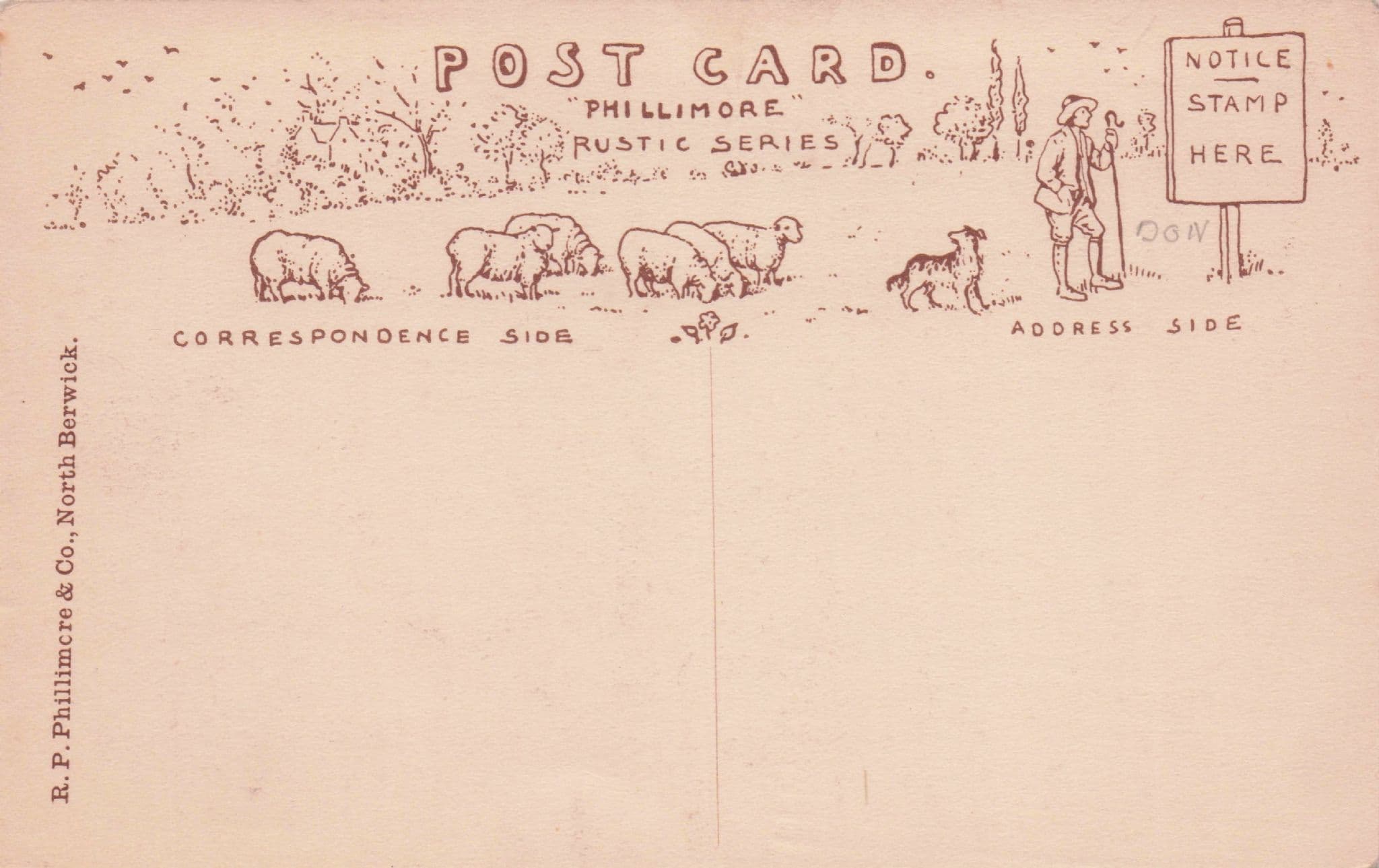 Pease Glen Berwickshire Phillimore Rare Art Postcard & Amazing Reverse