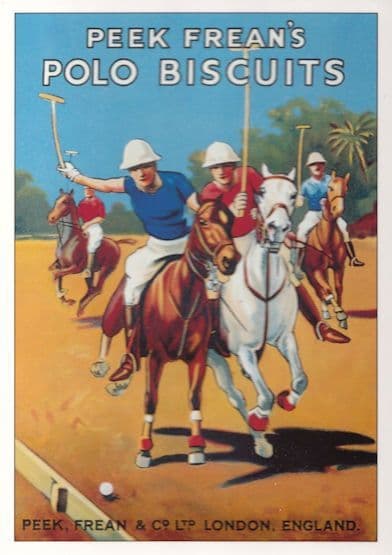 Peek Frean's Polo Biscuits Equestrian Sports Advertising Postcard