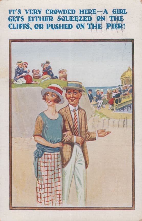 Peeping Tom With Circus Lady Getting Undressed Mr Buttons Comic Humour Postcard