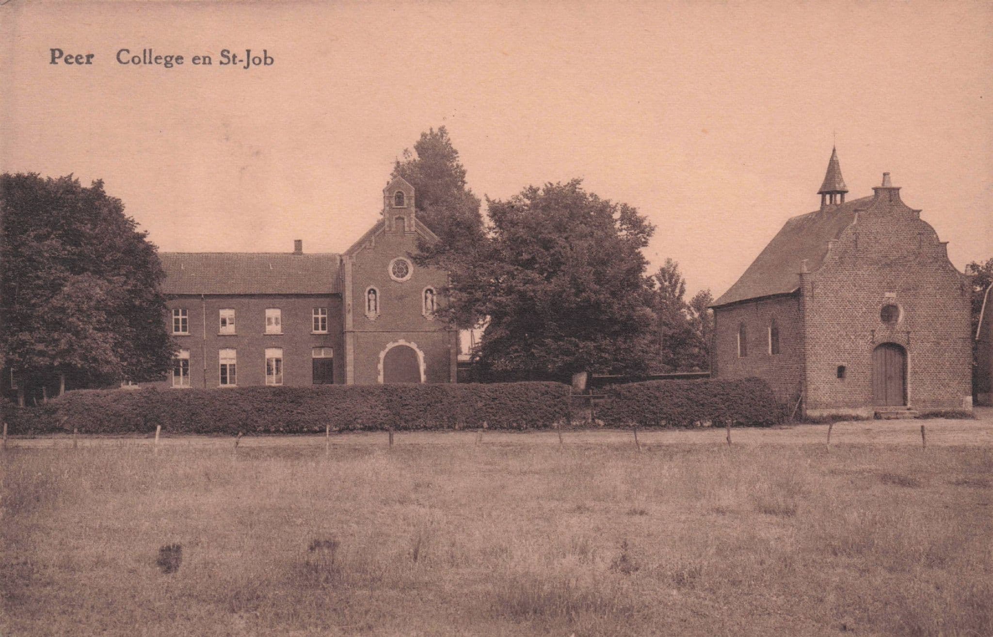 Peer Limburg College En St Job Belgium Antique Postcard