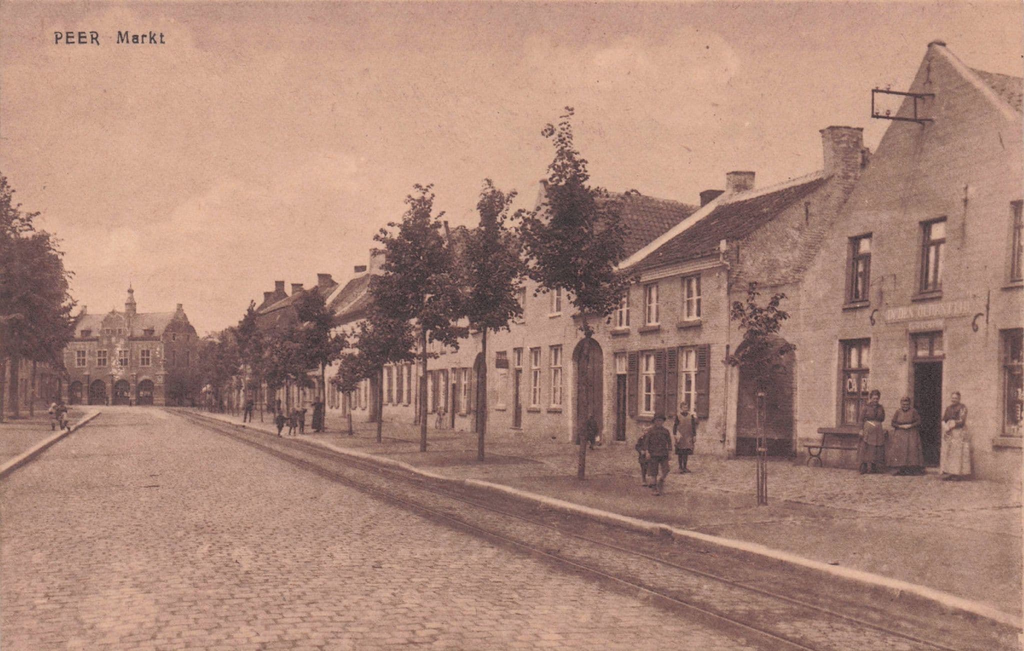 Peer Limburg Markt Belgium Market Antique Postcard