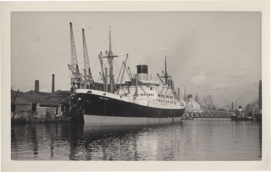 Peleus Greek Steam Merchant Ship Vintage Rare Photo