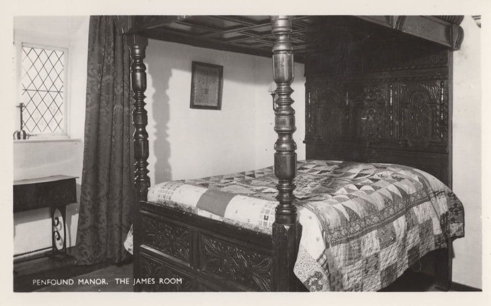 Penfound Manor The James Room Cornwall Postcard