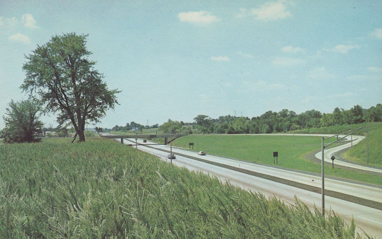 Pennsylvania Turnpike Norristown Interchange USA 1980s Postcard