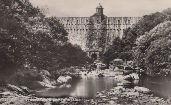 Penny Dam Rhayader Vintage Real Photo Postcard