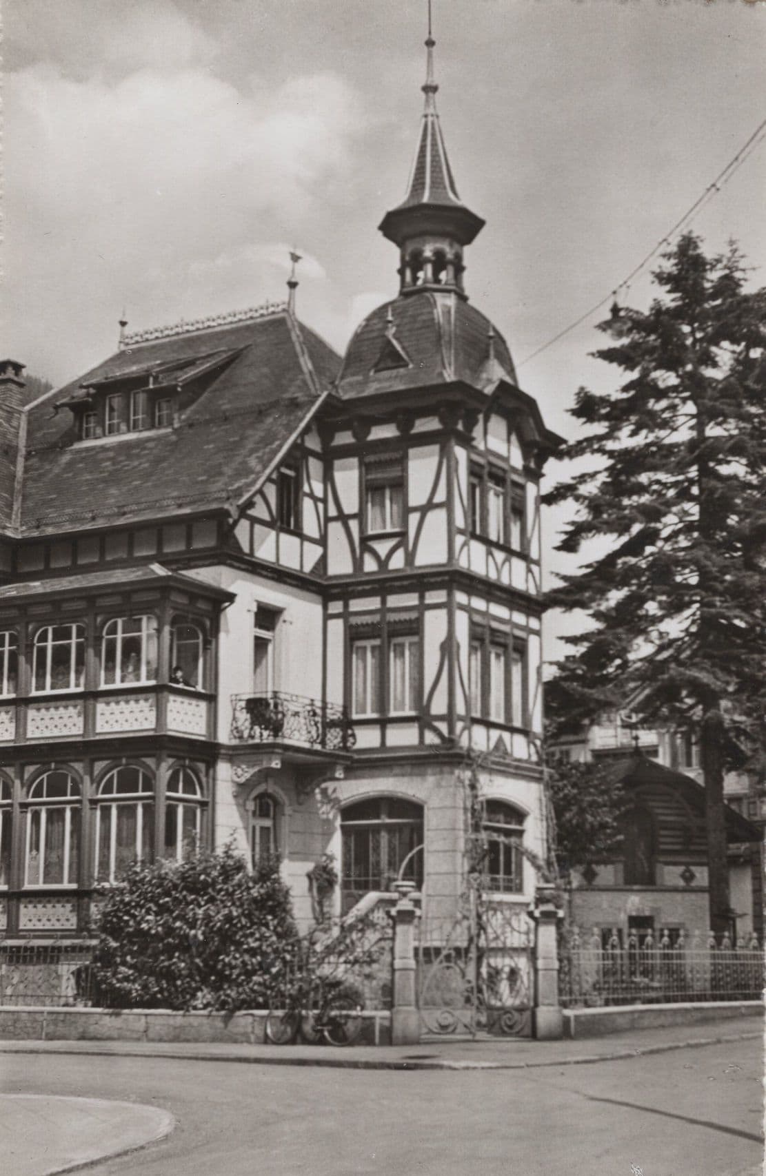 Pension Villa Rosa Hotel Interlaken Vintage RPC Switzerland Postcard