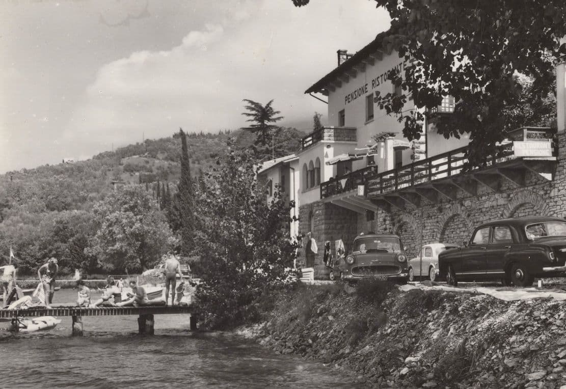 Pension Ville Lidia Val Di Sogno Italian Hotel Guests On Bridge Postcard