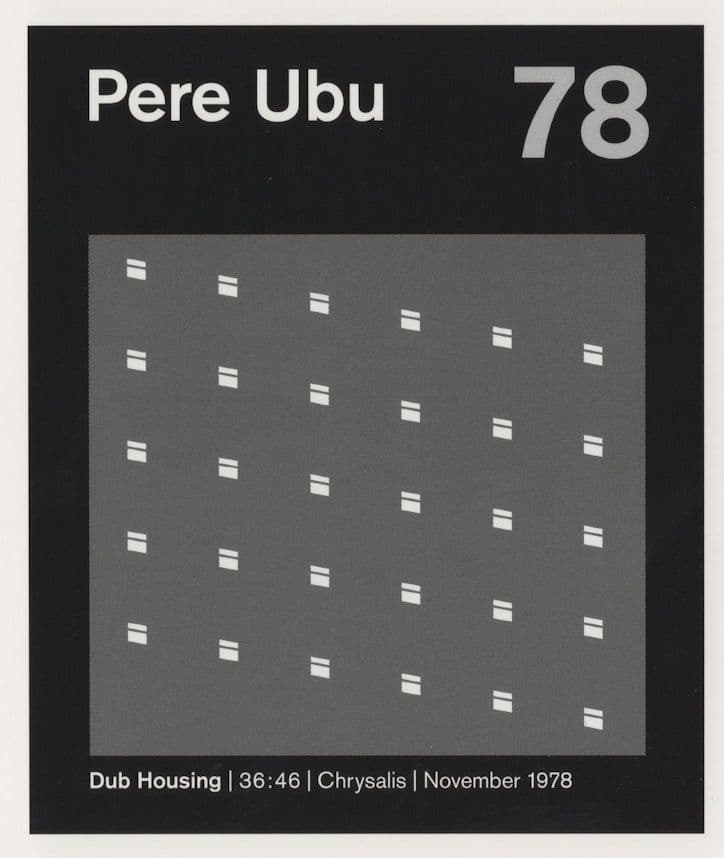 Pere Ubu Dub Housing American 1970s Garage Rock LP Postcard