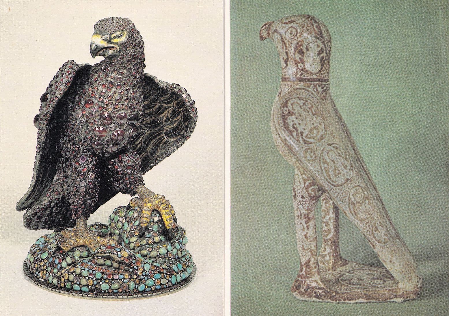 Persian Hawk Earthenware Cambridge Museum 2x Postcard s