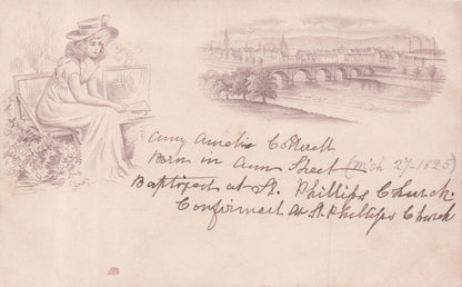 Perth Dye Works Scotland Antique Glamour Drawing Advertising Postcard
