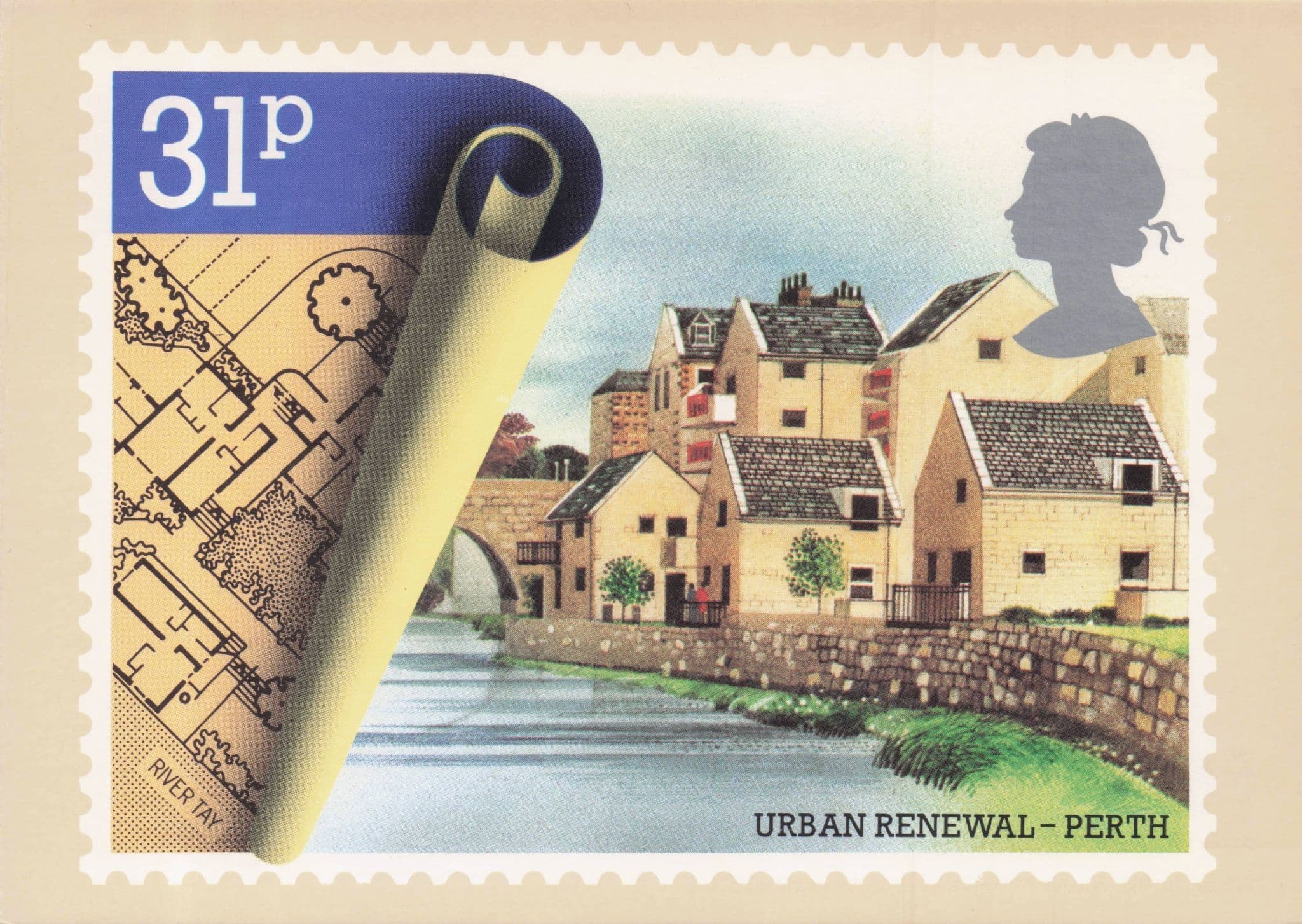 Perth Scottish Scotland Urban Renewal Stamp Limited Edn Postcard