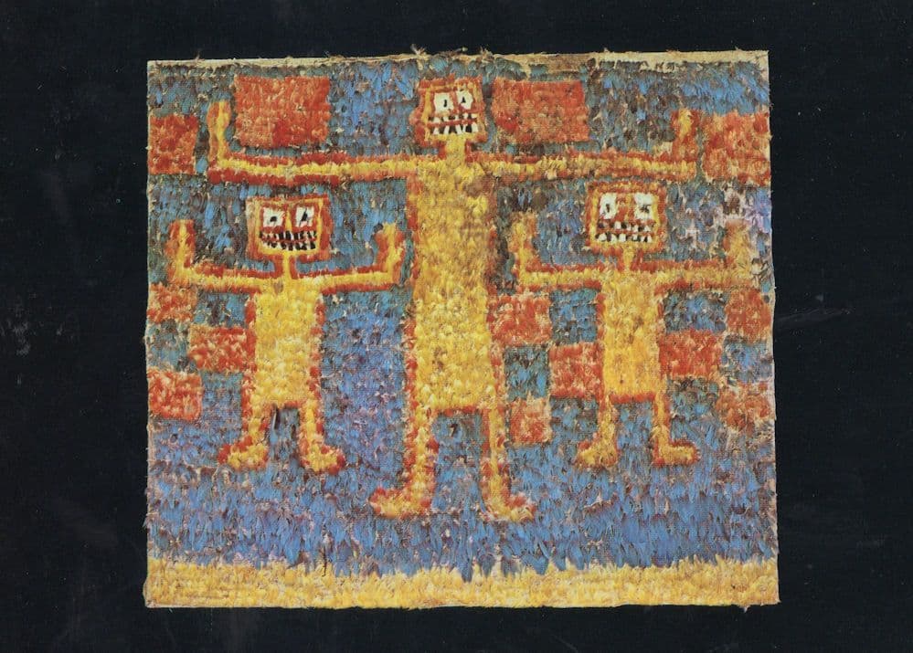 Peru Ica Chincha Tapestry Crafts Hombres Peruvian Rare Postcard