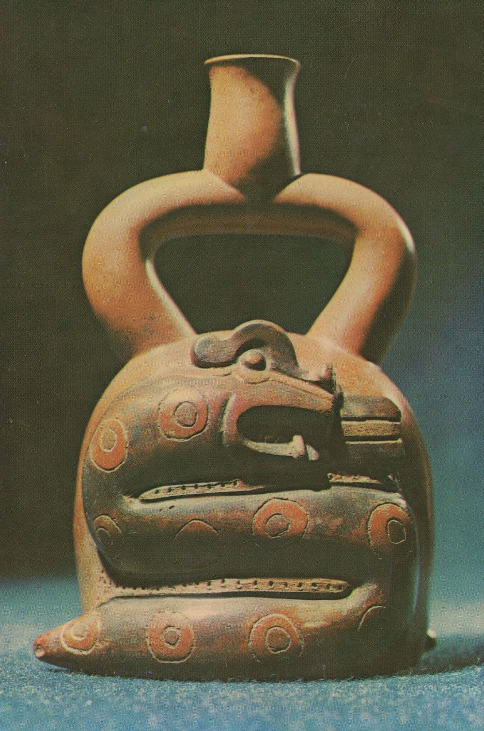 Peru Serpent Snake Pottery Sculpture Relief Cupisnique Postcard