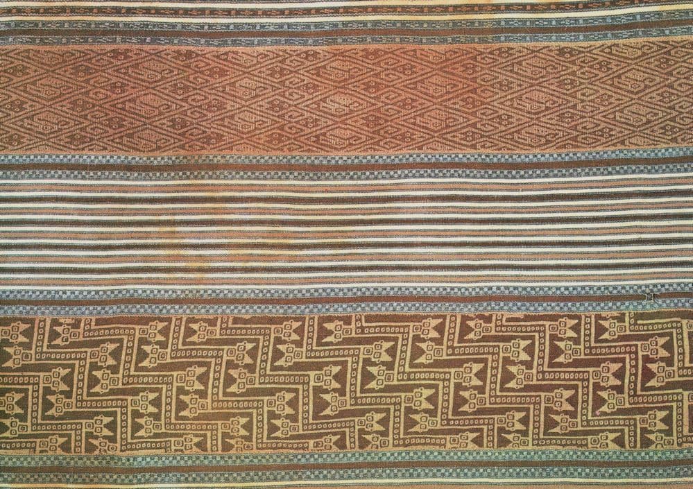 Peru Tejido Cultura Chancay Zoomorfas Y Rayas Tapestry Postcard