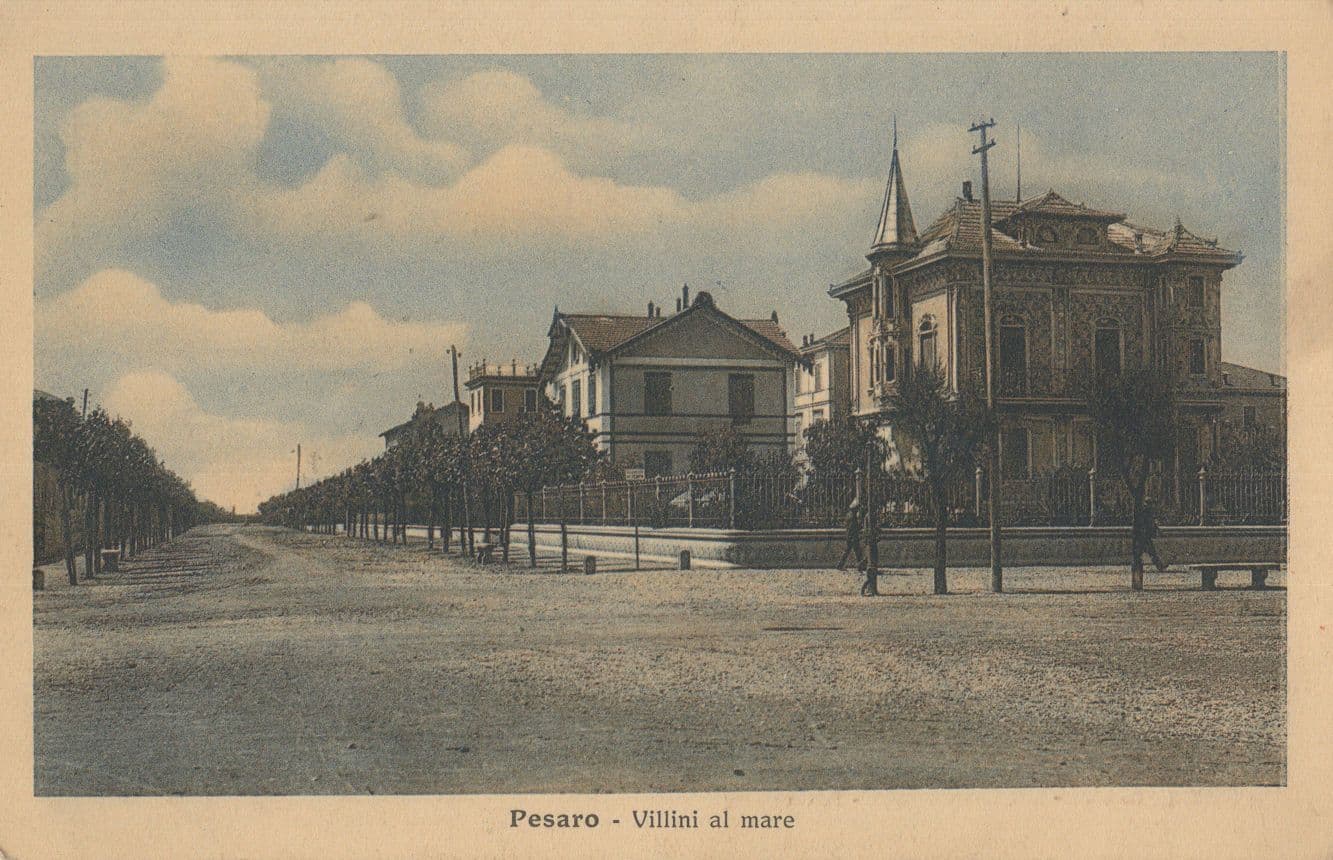 Pesaro Villini Al Mare Antique Italian Italy Postcard