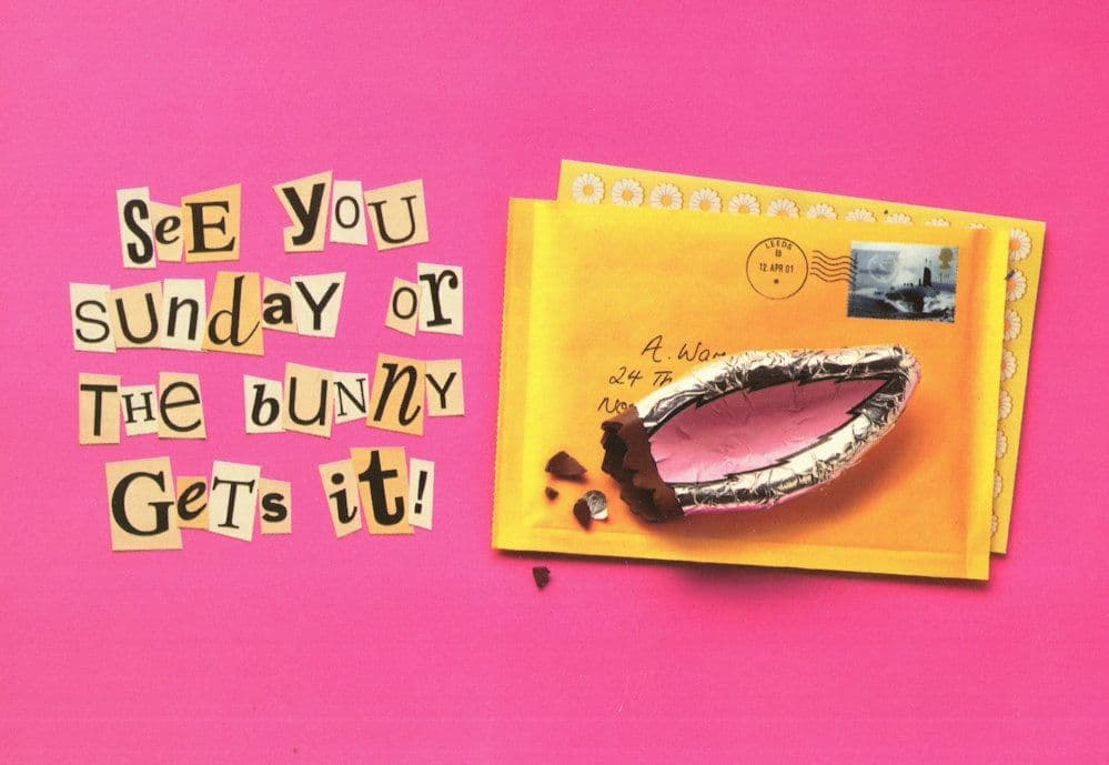 Pet Rabbit Taken Hostage Prisoner Punk Rock Newspaper Postcard