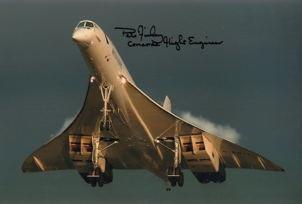 Pete Finlay Concorde Aircraft Historic Engineer 12z8 Hand Signed Photo