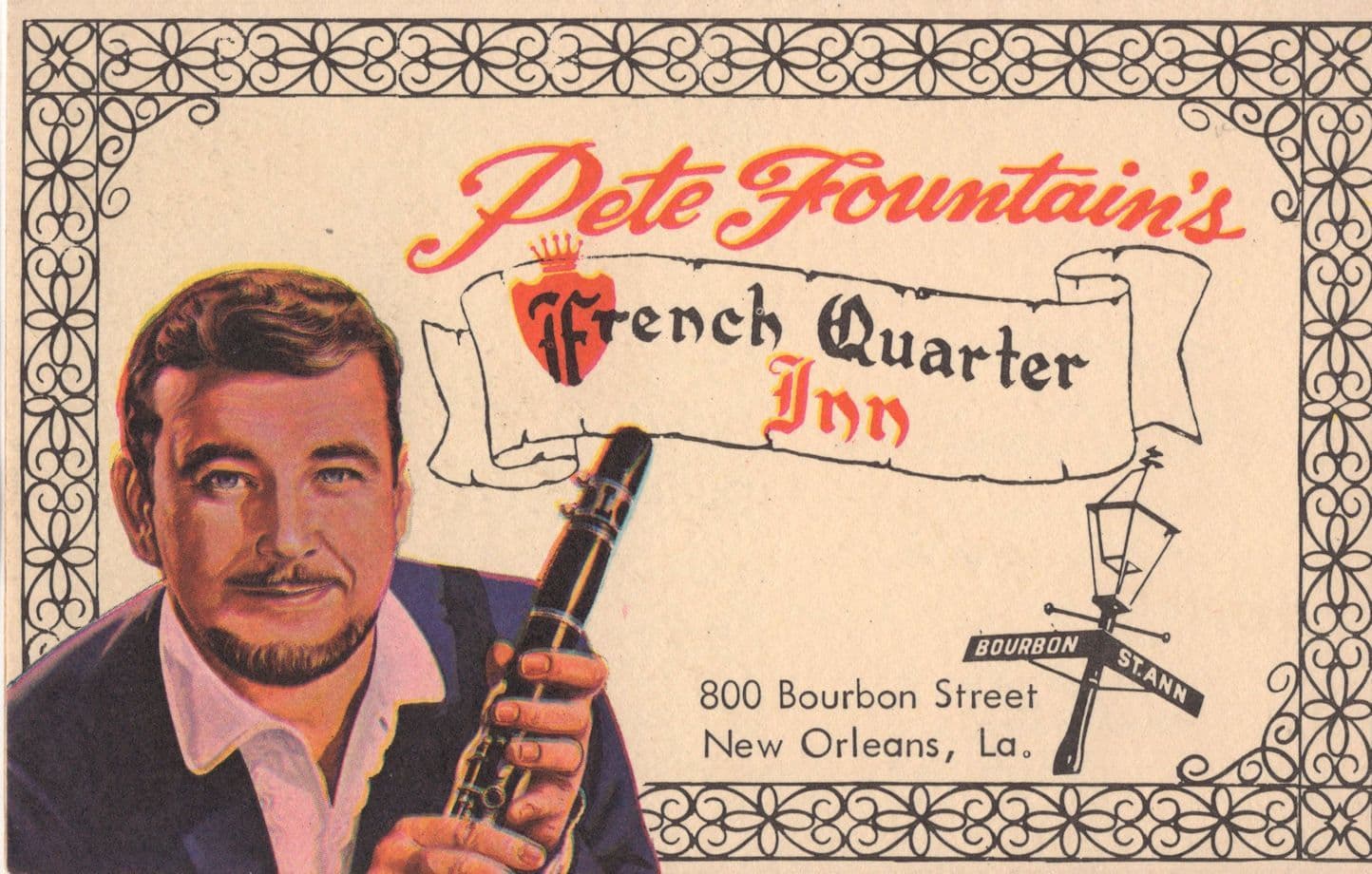 Pete Fountain's French Quarter Inn New Orleans Rare Card Guide