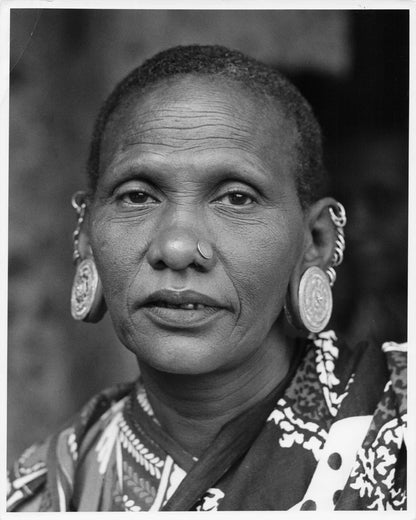 Pete Island Woman Kenya Nose Jewellery Ear Plugs African Old Press Photo