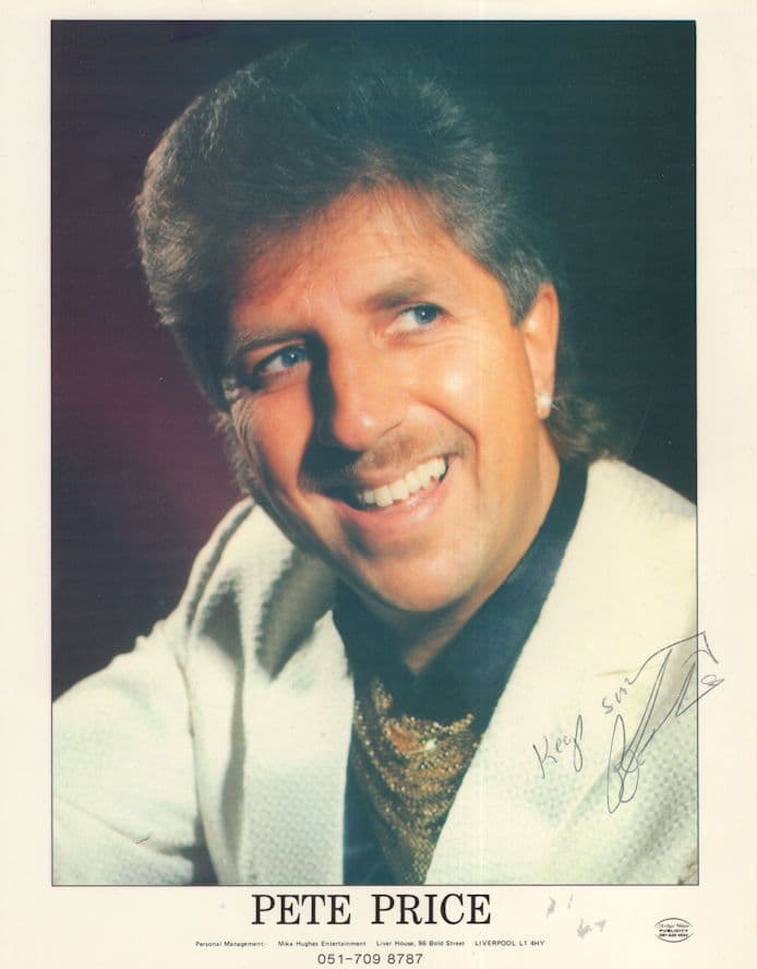 Pete Price Liverpool DJ Giant 10x8 Vintage Hand Signed Photo