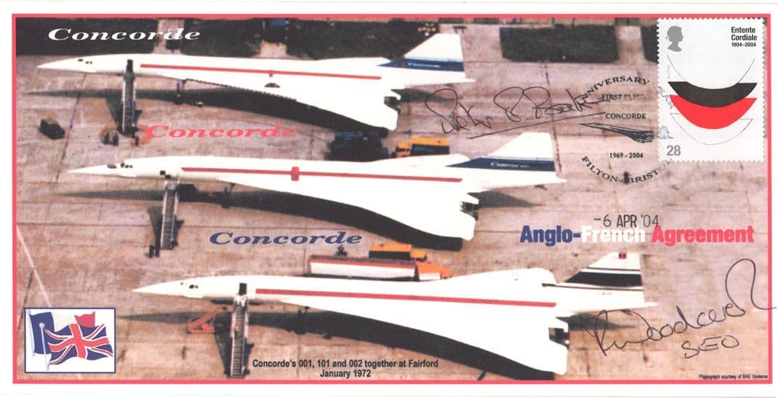 Peter Baker & Robert Woodcock French Anglo Concorde LTD TO 1 Hand Signed FDC