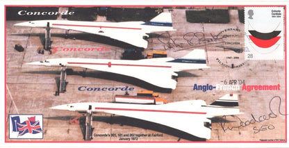 Peter Baker & Robert Woodcock French Anglo Concorde LTD TO 1 Hand Signed FDC