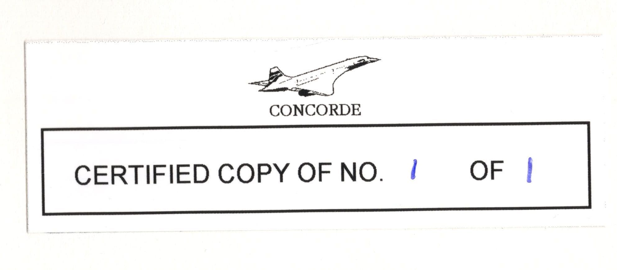 Peter Baker & Robert Woodcock French Anglo Concorde LTD TO 1 Hand Signed FDC