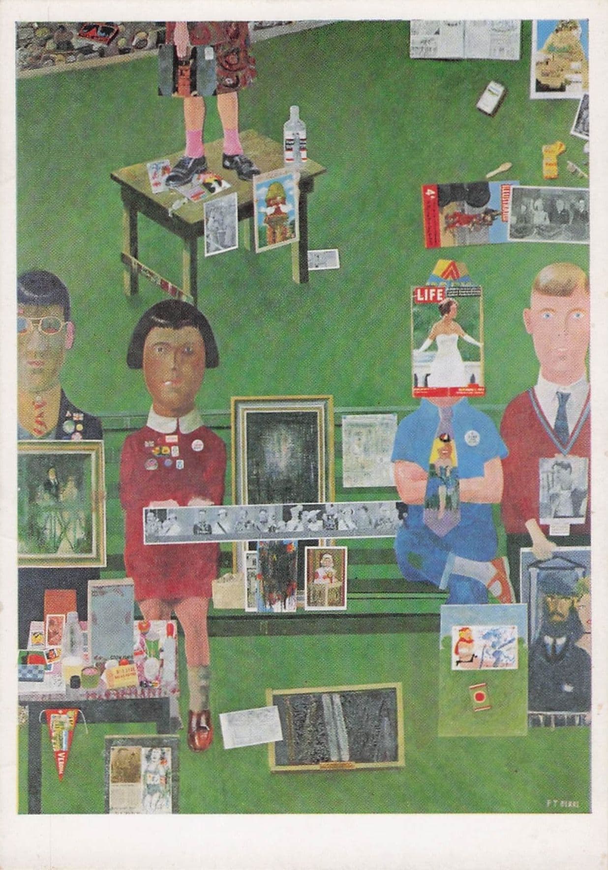 Peter Blake On The Balcony Tate Gallery Painting Postcard