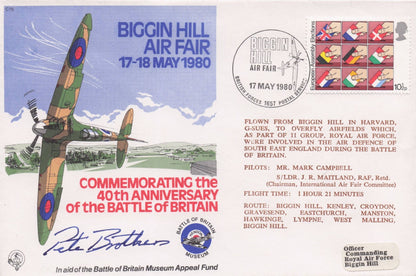 Peter Brothers Biggin Hill Air Fair 1980 Hand Signed Military FDC