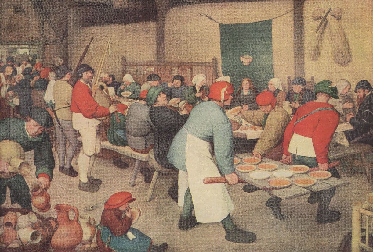 Peter Bruegel The Peasants Wedding Wien Museum Painting Postcard