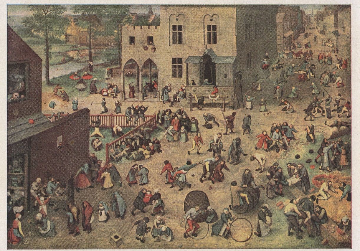 Peter Brueghel Kinderspiele Wien Museum Painting Postcard