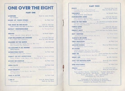 Peter Cook of Derek & Clive One Over The Eight Comedy London Old Theatre Programme