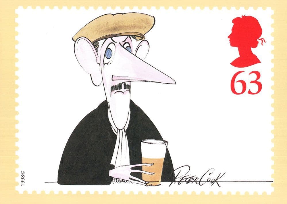 Peter Cook Rare Limited Edition First Day Cover Postmark Postcard