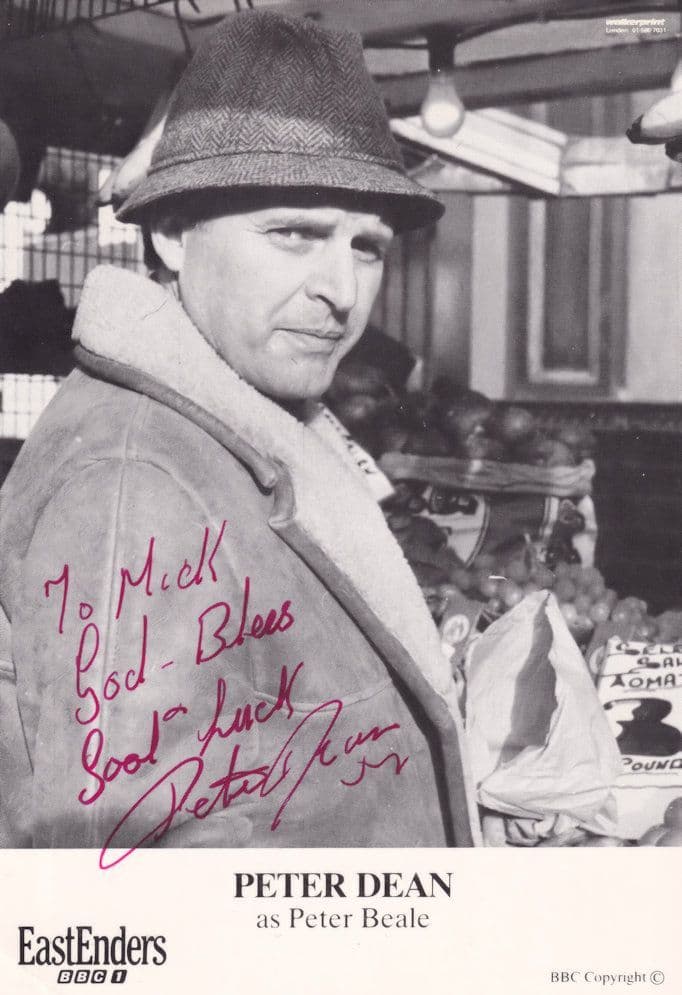 Peter Dean Eastenders Hand Signed Cast Card Photo