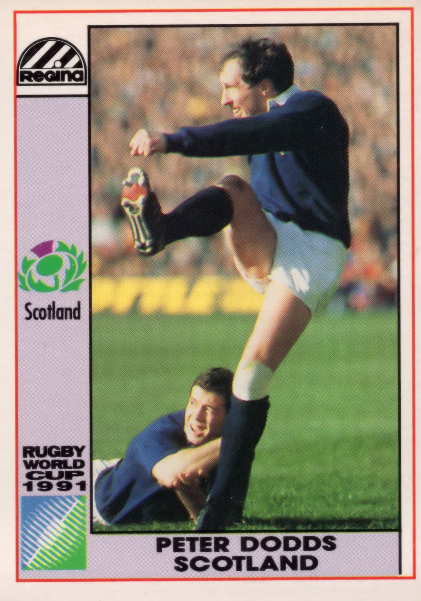 Peter Dodds Scotland Hand Signed Rugby 1991 World Cup Card Photo