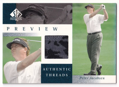 Peter Jacobsen Upper Deck Worn Shirt Golf Tour Rare Limited Threads Card