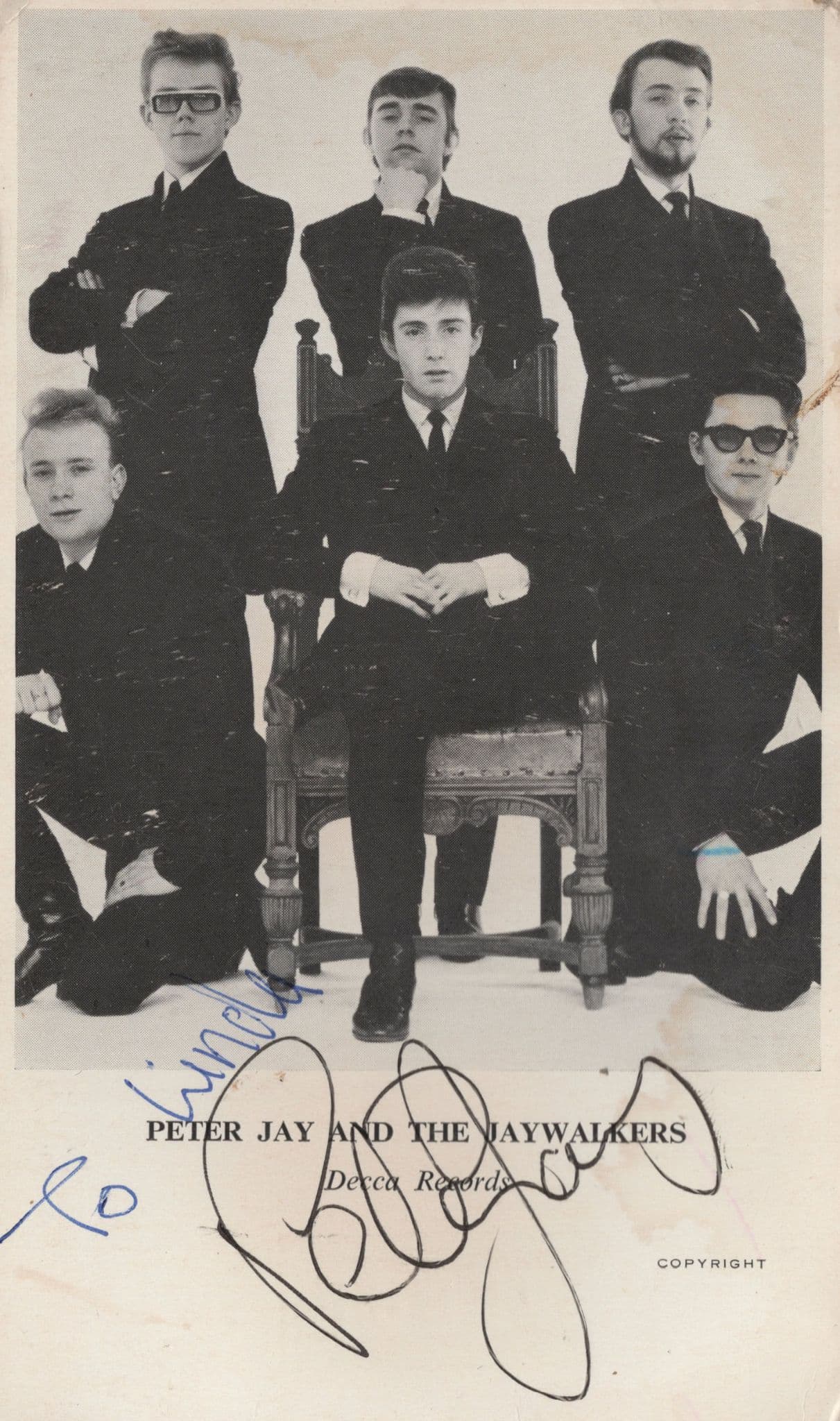 Peter Jay & The Jaywalkers of The Beatles Tours 3x Hand Signed Photo s