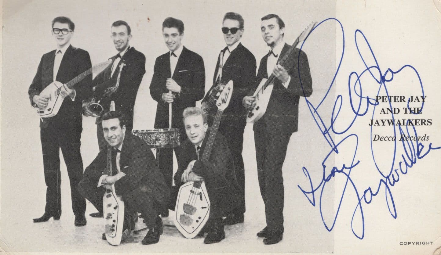 Peter Jay & The Jaywalkers of The Beatles Tours 3x Hand Signed Photo s