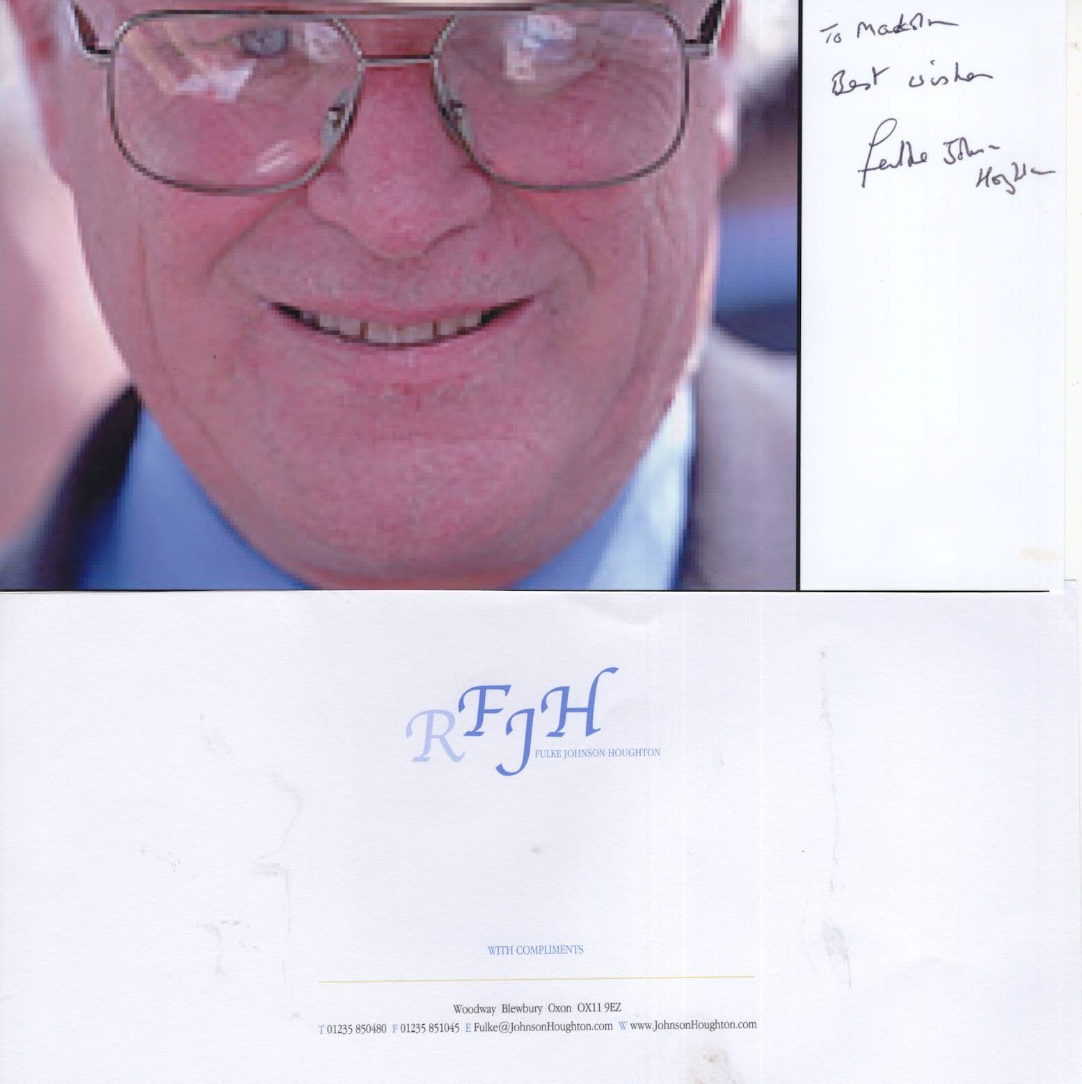 Peter Johnson Horse Racing Trainer Hand Signed Photo & Slip