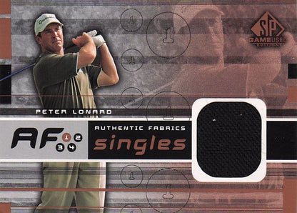 Peter Lonard Authentic Fabrics Singles Golf Upper Deck Worn Shirt Card