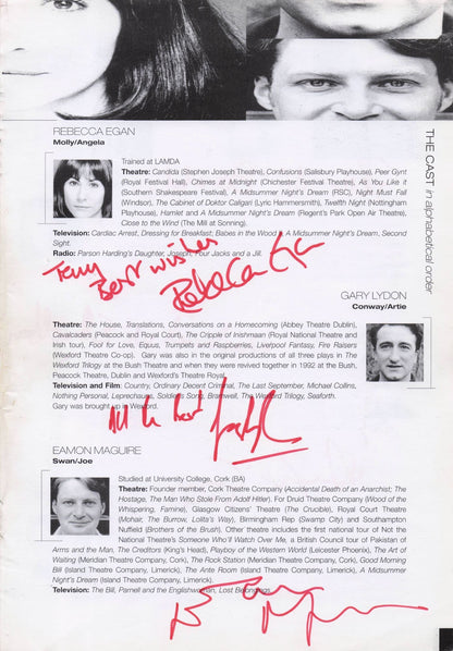 Peter McDonald Batman Michael McElhatton 6x Hand Signed Theatre Page